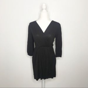 Charming Charlie | Black Faux Wrap Dress